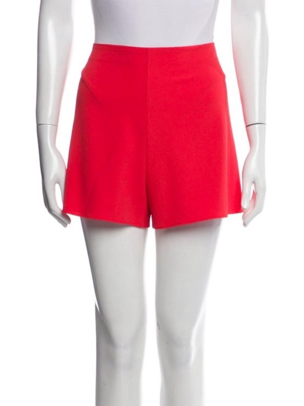 Alice + Olivia High-Waist Bright Red Tailored Shorts